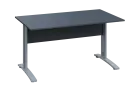 CPK 18 - 14 stůl kancelářský, kovová podnož stříbrná, deska 18 mm, široký 1400 mm, antracit