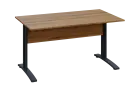 CPK 28 - 14 stůl kancelářský, kovová podnož černá, deska 25 mm, široký 1400 mm, ořech světlý