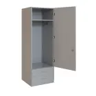 Q 12-60 skříň šatní, 1-dvéřová, 600x600x1800mm, šedá