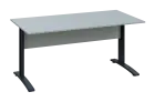 CPK 18 - 16 stůl kancelářský, kovová podnož černá, deska 18 mm, široký 1600 mm, šedá
