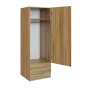 Q 12-60 skříň šatní, 1-dvéřová, 600x600x1800mm, ořech světlý