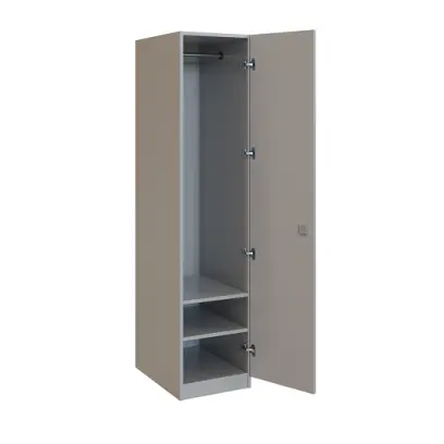 Q 13-40 skříň šatní, 1-dvéřová, 400x600x1800mm, šedá