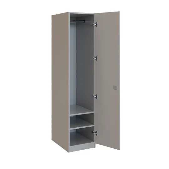 Q 13-40 skříň šatní, 1-dvéřová, 400x600x1800mm, šedá