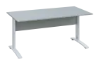 CPK 28 - 16 stůl kancelářský, kovová podnož bílá, deska 25 mm, široký 1600 mm, šedá