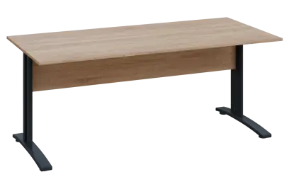 CPK 18 - 18 stůl kancelářský, kovová podnož černá, deska 18 mm, široký 1800 mm, dub bardolino