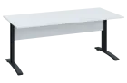 CPK 28 - 18 stůl kancelářský, kovová podnož černá, deska 25 mm, široký 1800 mm, bílá