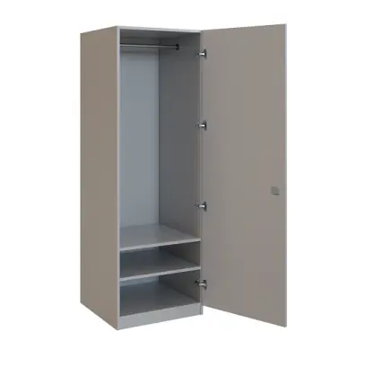 Q 13-60 skříň šatní, 1-dvéřová, 600x600x1800mm, šedá