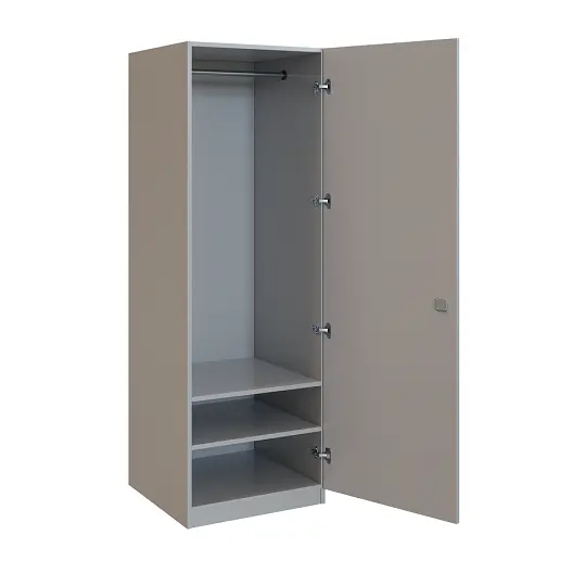 Q 13-60 skříň šatní, 1-dvéřová, 600x600x1800mm, šedá
