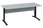 CPK 28 - 18 stůl kancelářský, kovová podnož černá, deska 25 mm, široký 1800 mm, šedá