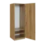 Q 13-60 skříň šatní, 1-dvéřová, 600x600x1800mm, ořech světlý