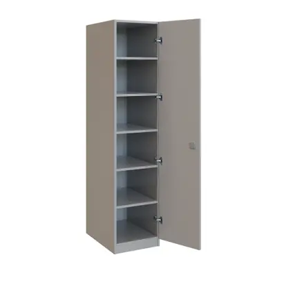 Q 14-40 skříň šatní, 1-dvéřová, 400x600x1800mm, šedá