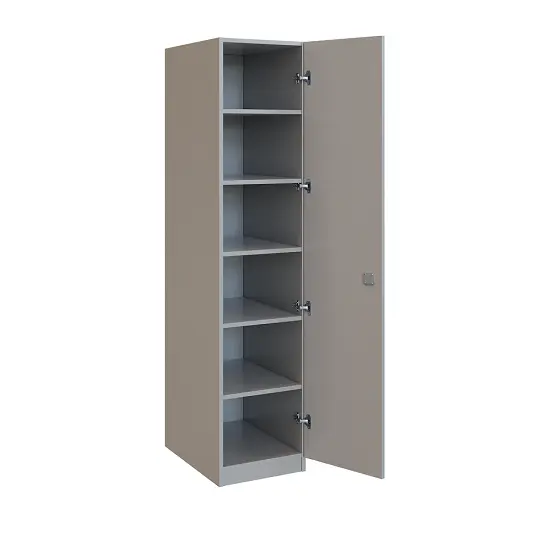 Q 14-40 skříň šatní, 1-dvéřová, 400x600x1800mm, šedá