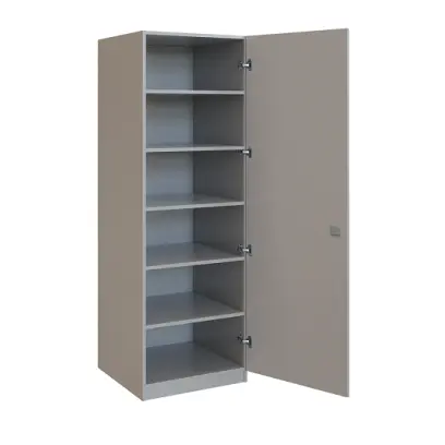 Q 14-60 skříň šatní, 1-dvéřová, 600x600x1800mm, šedá