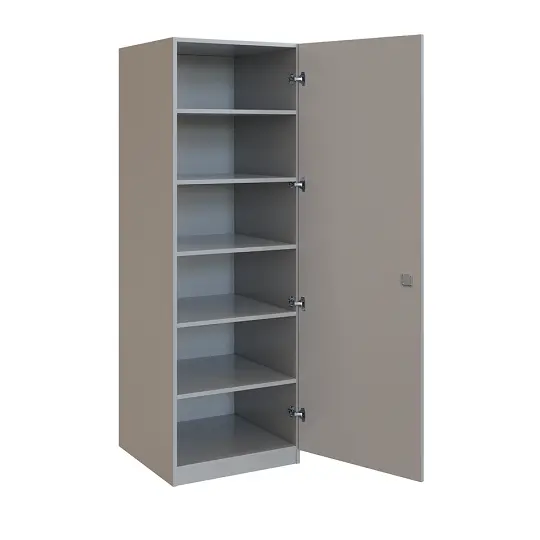 Q 14-60 skříň šatní, 1-dvéřová, 600x600x1800mm, šedá