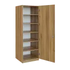 Q 14-60 skříň šatní, 1-dvéřová, 600x600x1800mm, ořech světlý