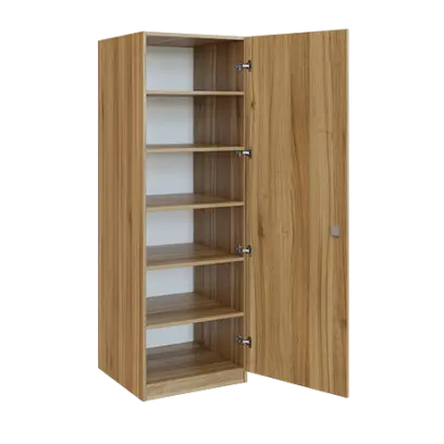 Q 14-60 skříň šatní, 1-dvéřová, 600x600x1800mm, ořech světlý