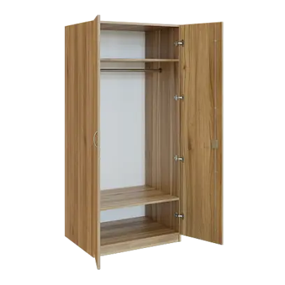 Q 22-80 skříň šatní, 2-dvéřová, 800x600x1800mm, ořech světlý