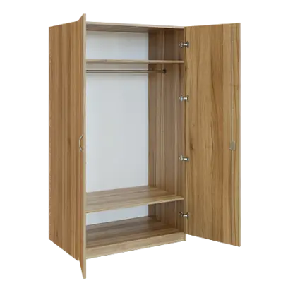 Q 22-100 skříň šatní, 2-dvéřová, 1000x600x1800mm, ořech světlý