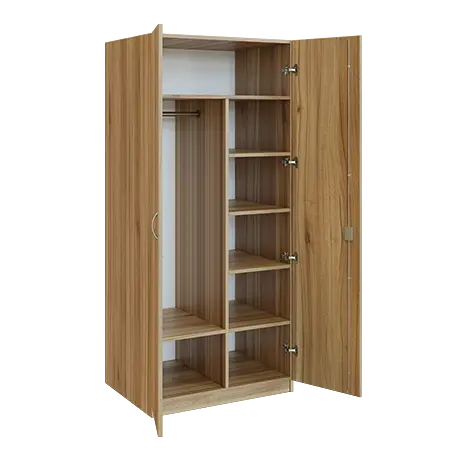 Q 23-80 skříň šatní, 2-dvéřová, 800x600x1800mm, ořech světlý