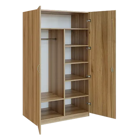 Q 23-100 skříň šatní, 2-dvéřová, 1000x600x1800mm, ořech světlý