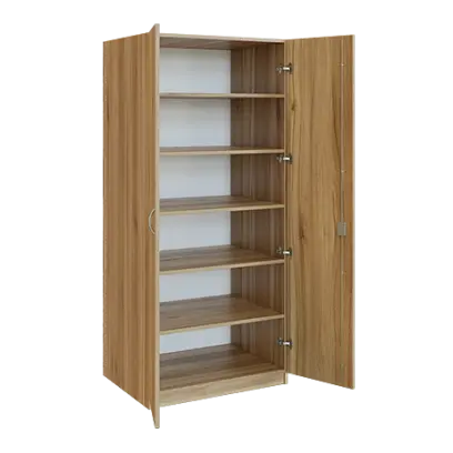 Q 25-80 skříň šatní, 2-dvéřová, 800x600x1800mm, ořech světlý