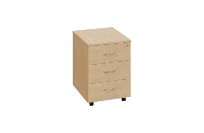 CKC 2 - 00 kontejner pojízdný, 3-zásuvkový, deska 25 mm, centrální zámek, bříza světlá