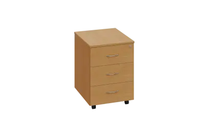 CKC 2 - 00 kontejner pojízdný, 3-zásuvkový, deska 25 mm, centrální zámek, buk royal