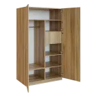 Q 26-100 skříň šatní, 2-dvéřová, 1000x600x1800mm, ořech světlý