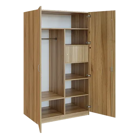 Q 26-100 skříň šatní, 2-dvéřová, 1000x600x1800mm, ořech světlý