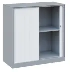 ROL 90 skříň kovová žaluziová, 900x900x400 mm, šedý korpus/bílá roleta