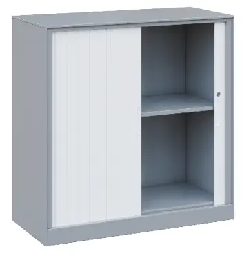 ROL 90 skříň kovová žaluziová, 900x900x400 mm, šedý korpus/bílá roleta