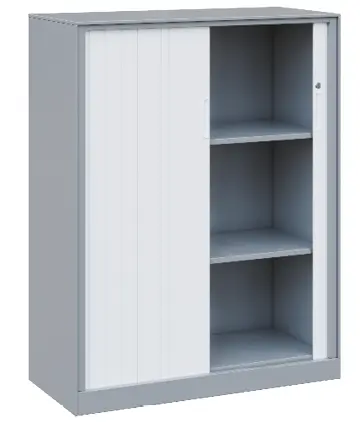 ROL 115 skříň kovová žaluziová, 1150x900x400 mm, šedý korpus/bílá roleta