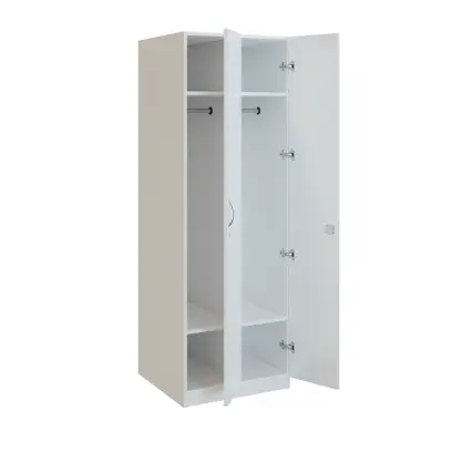 Q 221-60 skříň šatní, 2-dvéřová, 600x600x1800mm, bílá