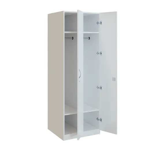 Q 221-60 skříň šatní, 2-dvéřová, 600x600x1800mm, bílá