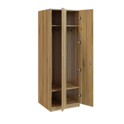 Q 221-60 skříň šatní, 2-dvéřová, 600x600x1800mm, ořech světlý