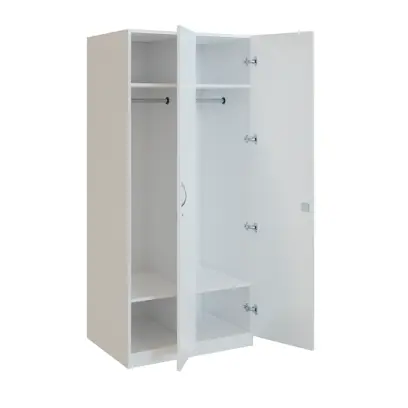 Q 221-80 skříň šatní, 2-dvéřová, 800x600x1800mm, bílá