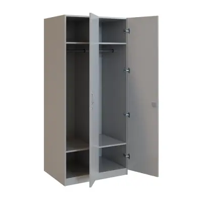 Q 221-80 skříň šatní, 2-dvéřová, 800x600x1800mm, šedá