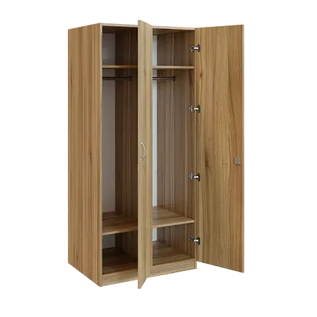 Q 221-80 skříň šatní, 2-dvéřová, 800x600x1800mm, ořech světlý