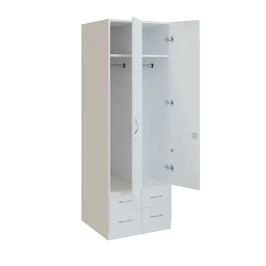 Q 222-60 skříň šatní, 2-dvéřová, 600x600x1800mm, bílá