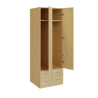 Q 222-60 skříň šatní, 2-dvéřová, 600x600x1800mm, javor horský