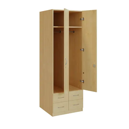 Q 222-60 skříň šatní, 2-dvéřová, 600x600x1800mm, javor horský