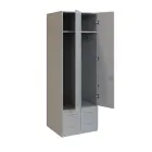 Q 222-60 skříň šatní, 2-dvéřová, 600x600x1800mm, šedá