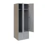 Q 222-60 skříň šatní, 2-dvéřová, 600x600x1800mm, šedá