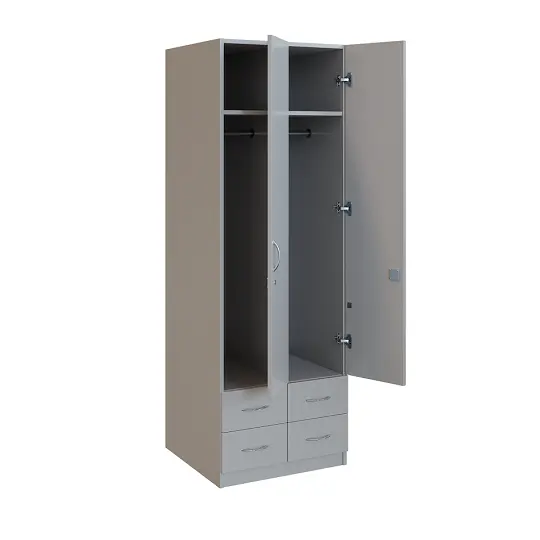 Q 222-60 skříň šatní, 2-dvéřová, 600x600x1800mm, šedá