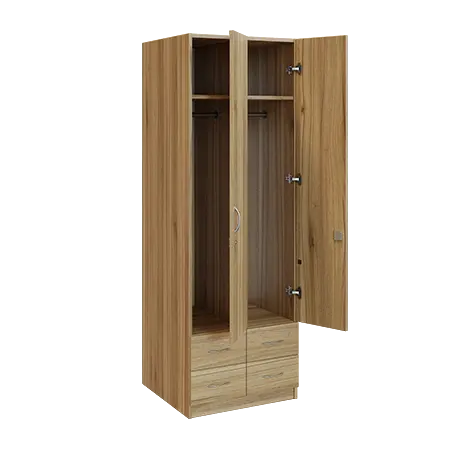 Q 222-60 skříň šatní, 2-dvéřová, 600x600x1800mm, ořech světlý