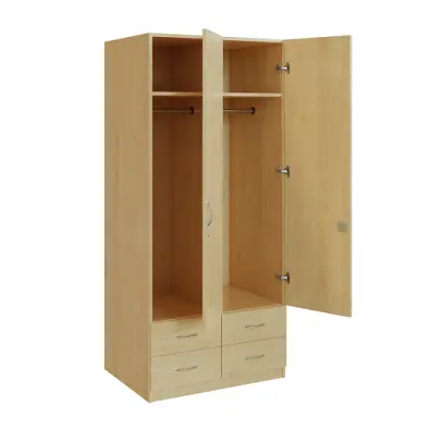 Q 222-80 skříň šatní, 2-dvéřová, 800x600x1800mm, javor horský