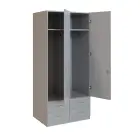 Q 222-80 skříň šatní, 2-dvéřová, 800x600x1800mm, šedá