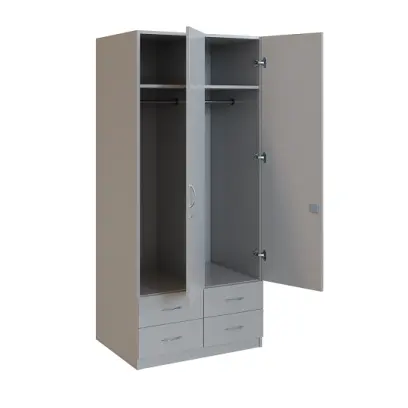 Q 222-80 skříň šatní, 2-dvéřová, 800x600x1800mm, šedá