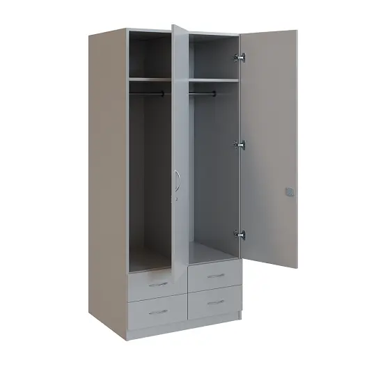 Q 222-80 skříň šatní, 2-dvéřová, 800x600x1800mm, šedá