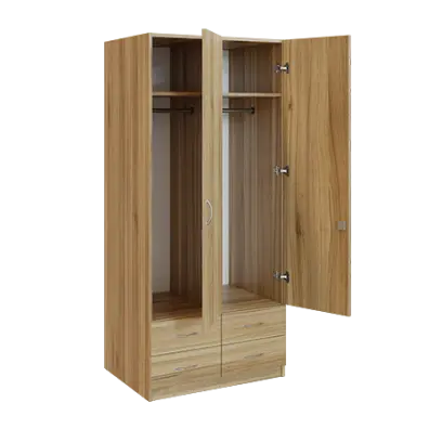 Q 222-80 skříň šatní, 2-dvéřová, 800x600x1800mm, ořech světlý